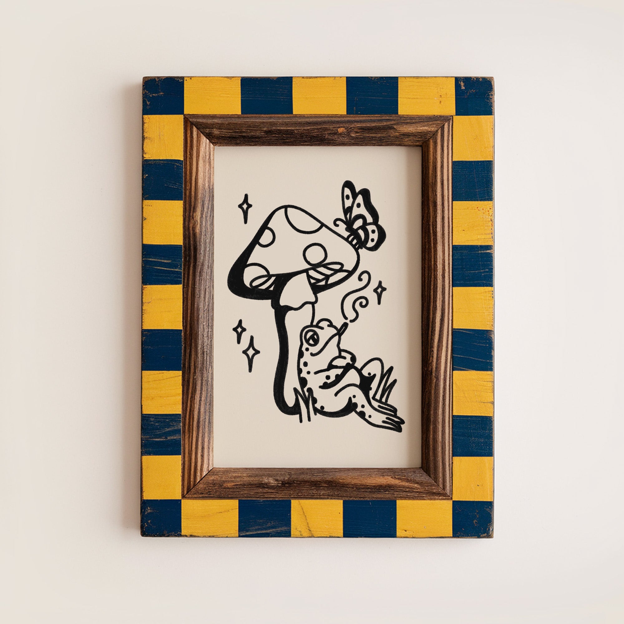 chill toad art print