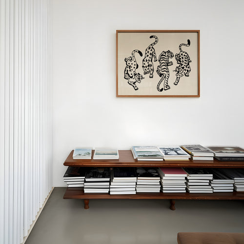 4 cats art print