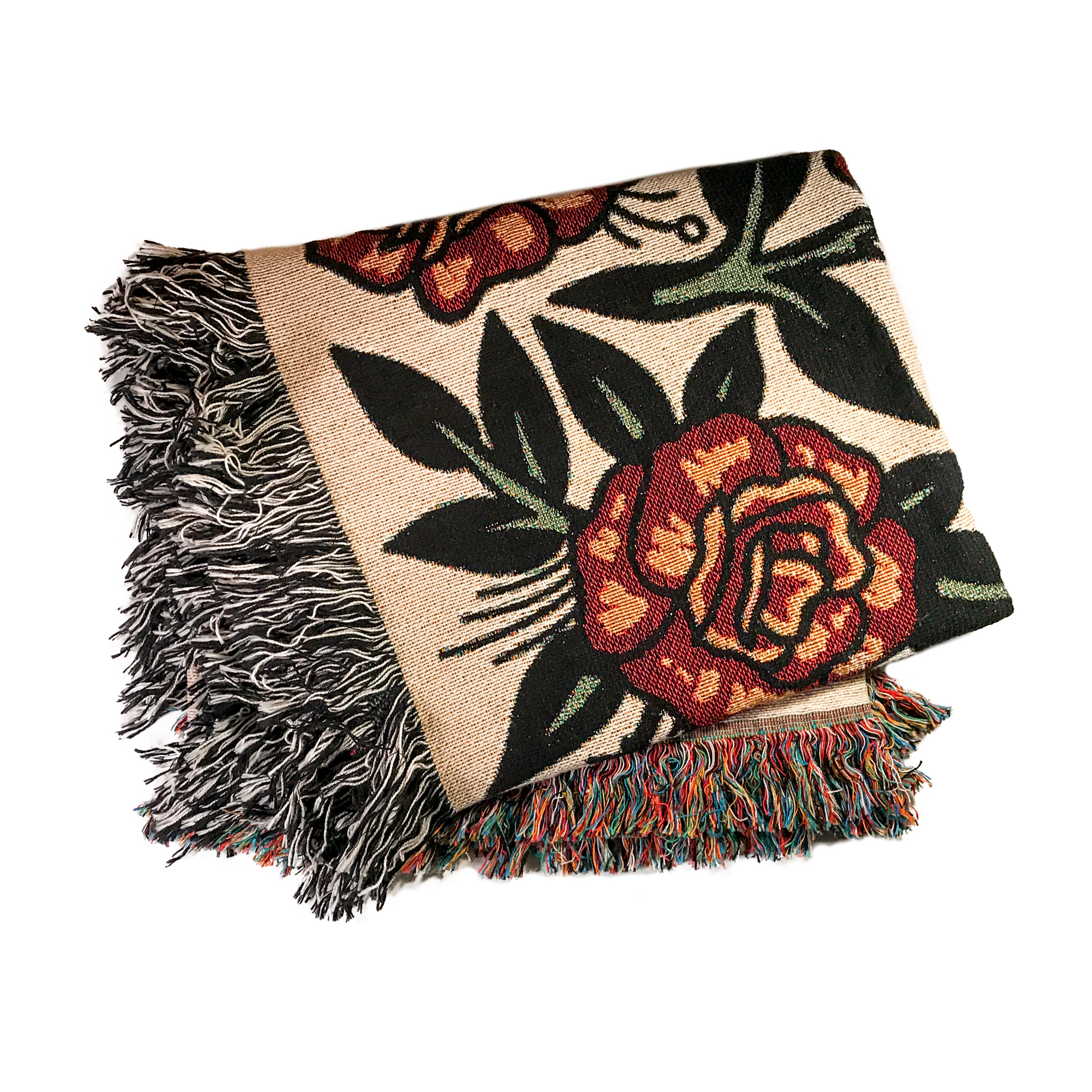 red bloom blanket