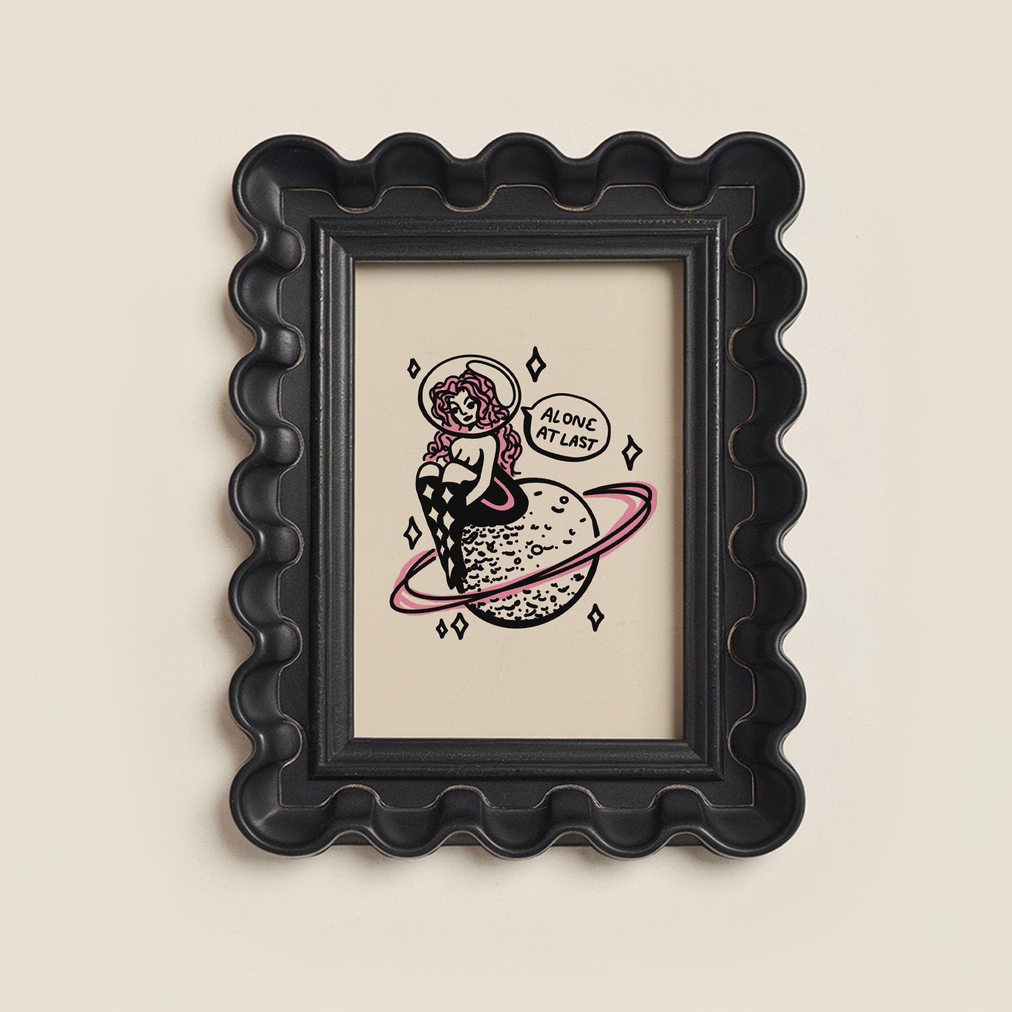 space girl art print