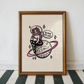 space girl art print
