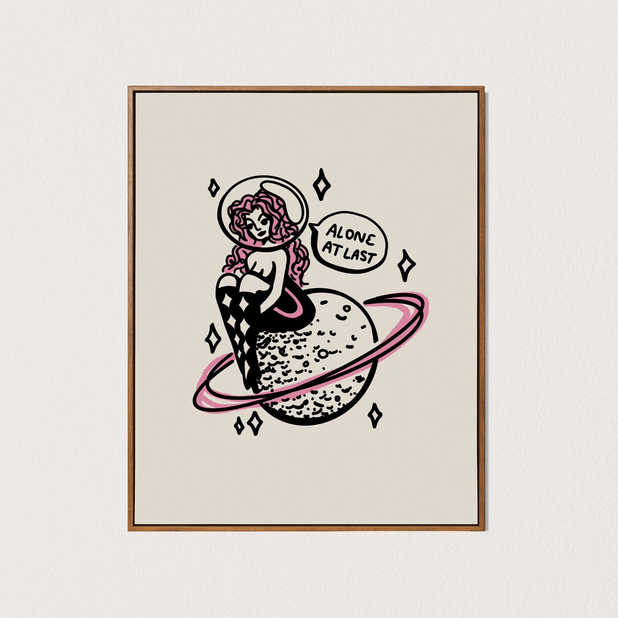 space girl art print