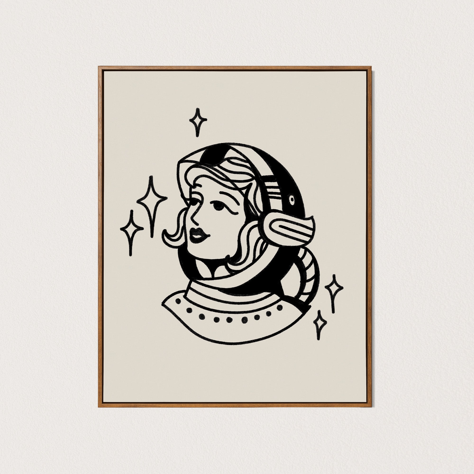 space girl art print