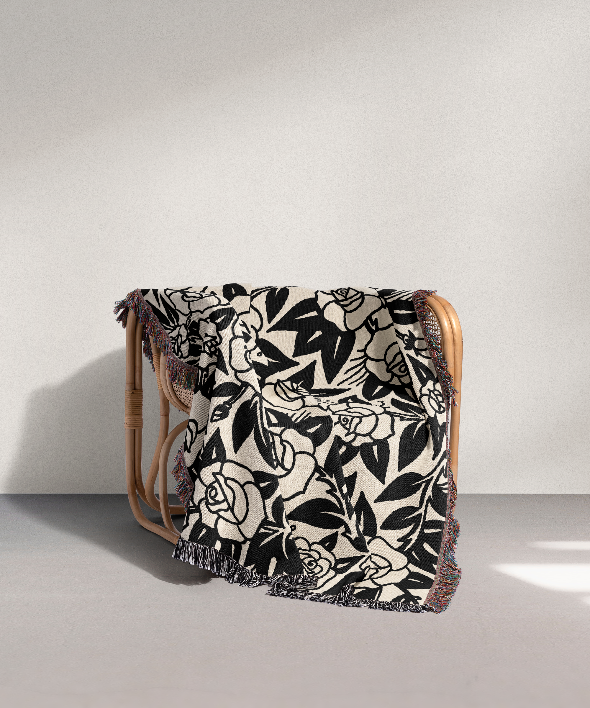 black bloom blanket