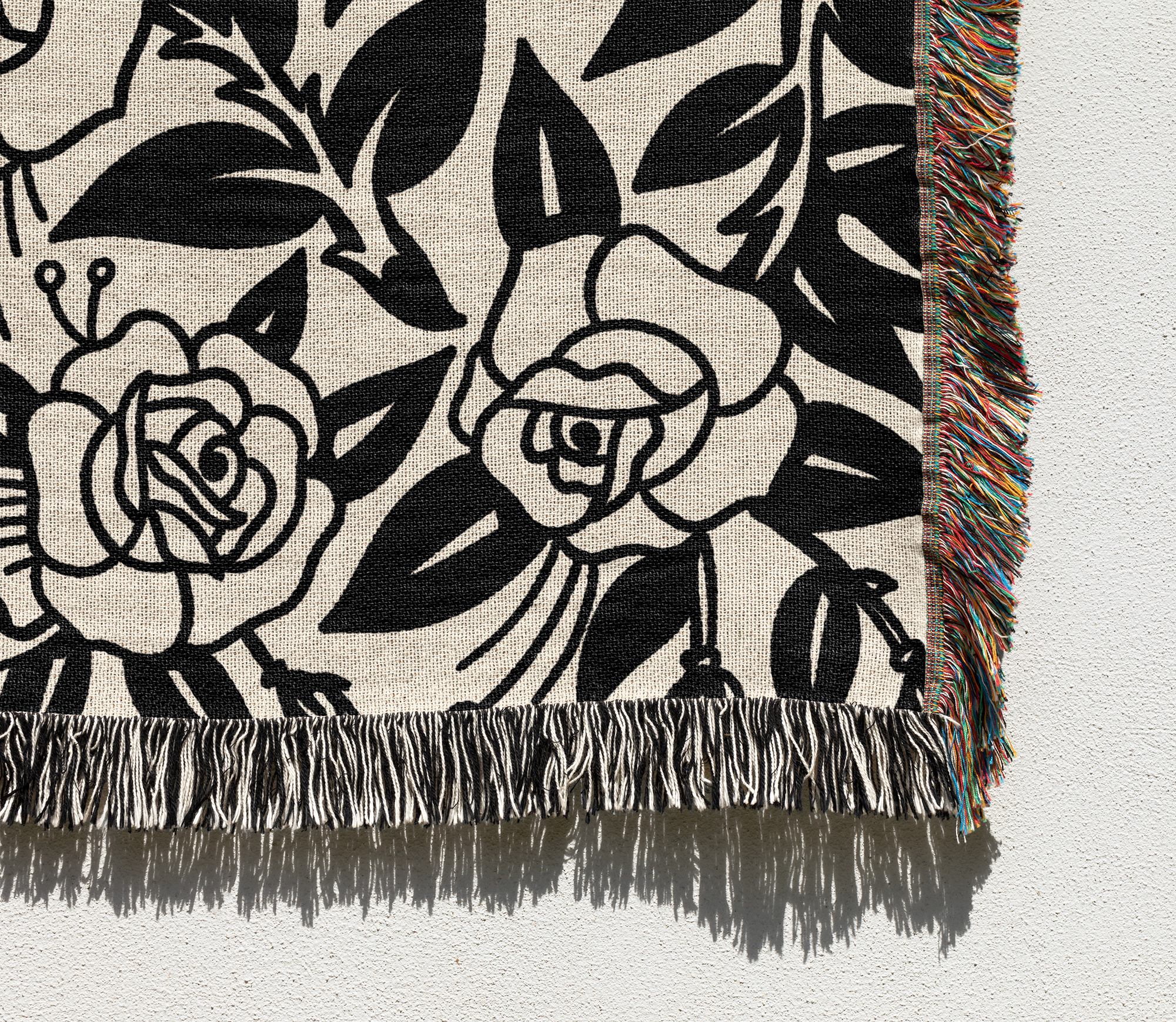 black bloom blanket