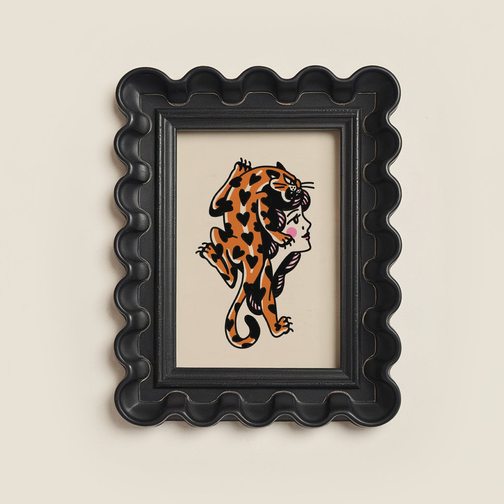 lovecat lady head art print