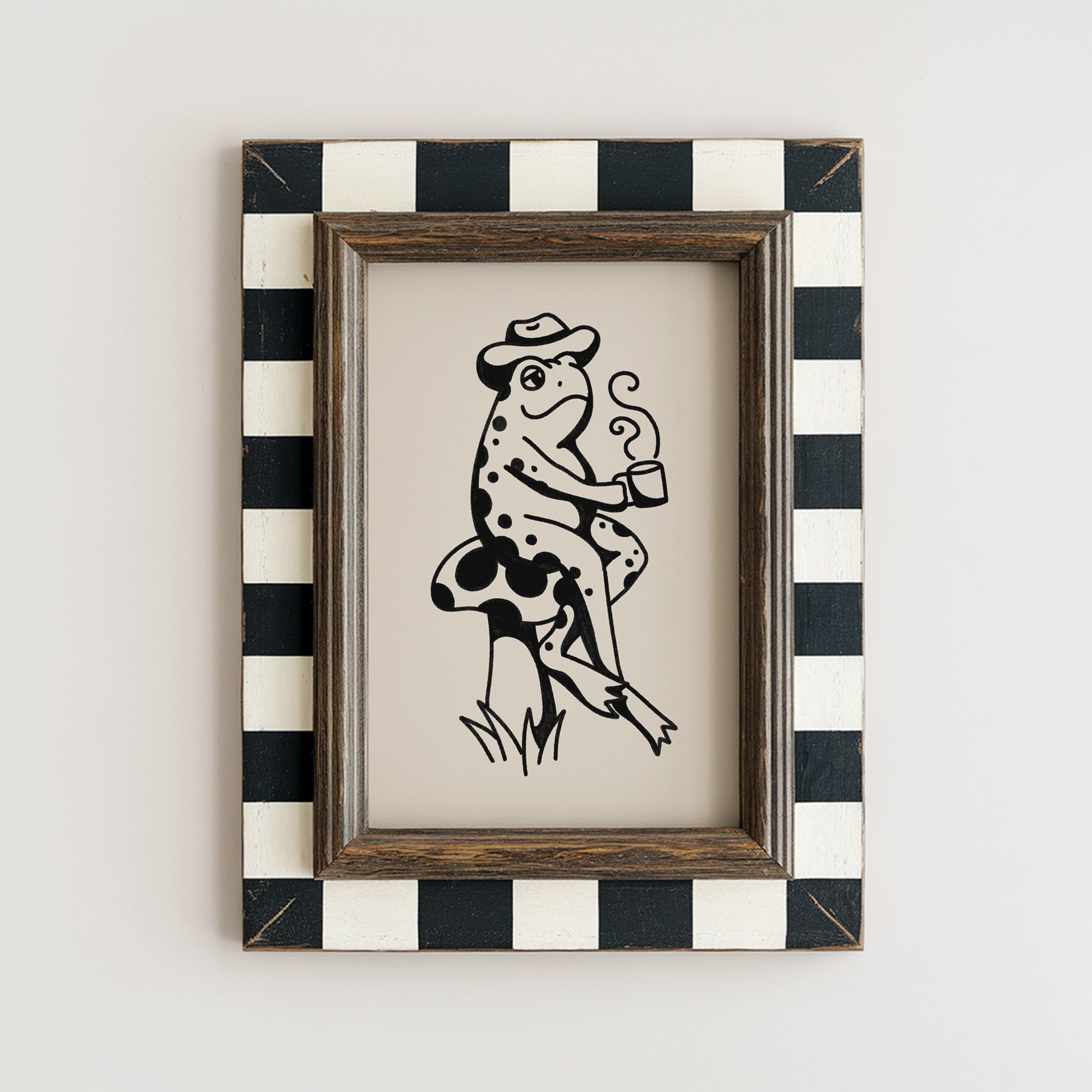 coffee break frog art print