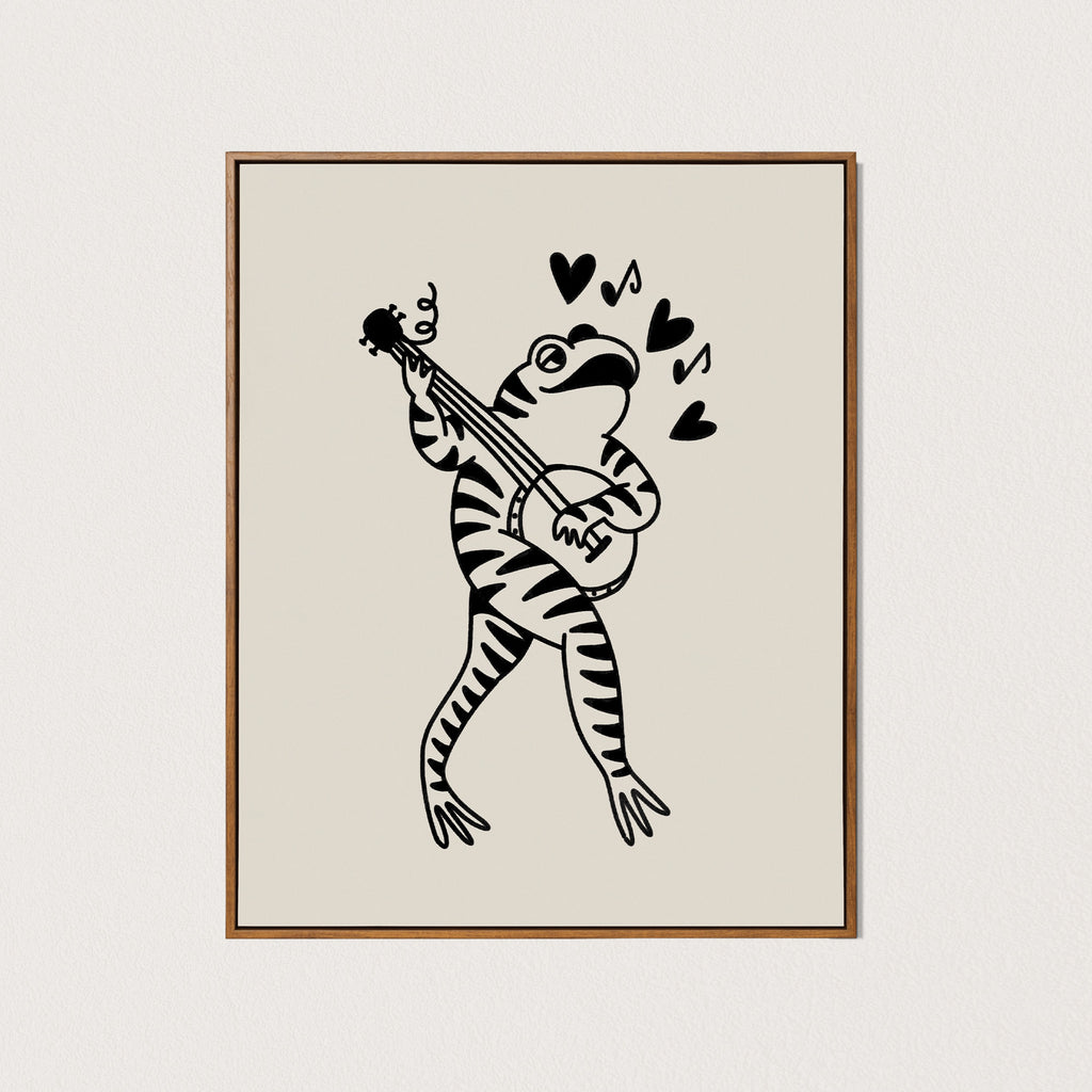 banjo frog art print
