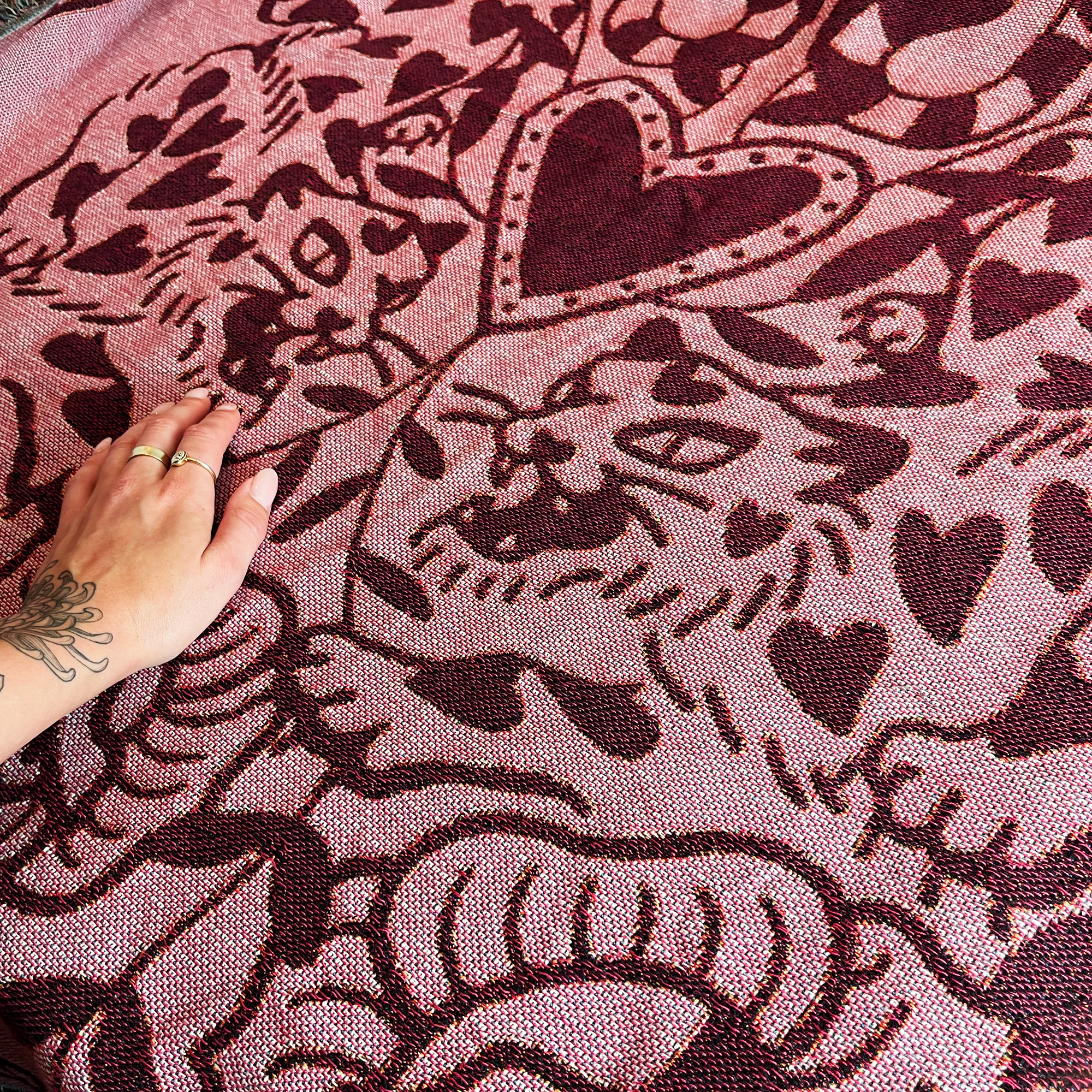 pink lovecats blanket