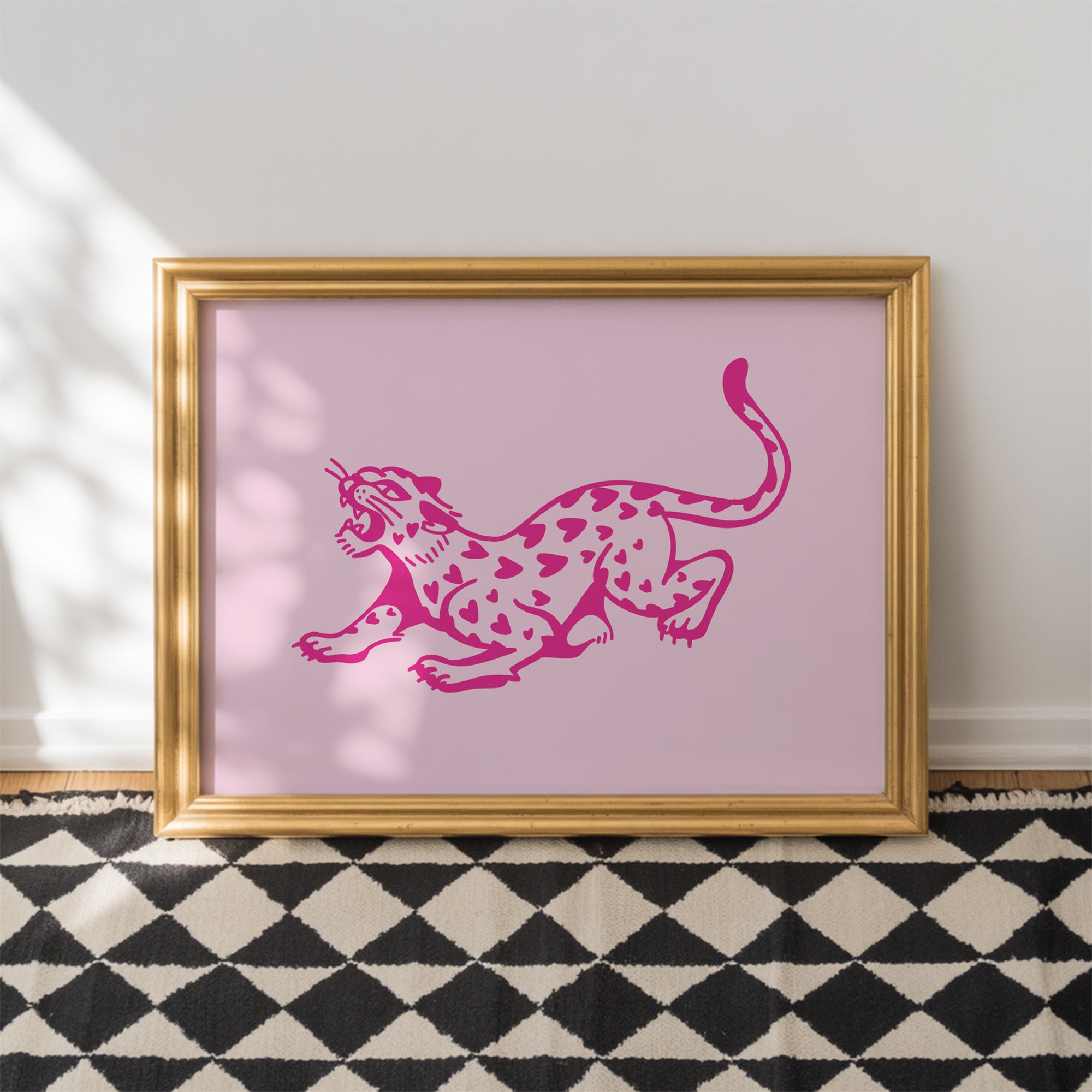 lovecat art print - pink