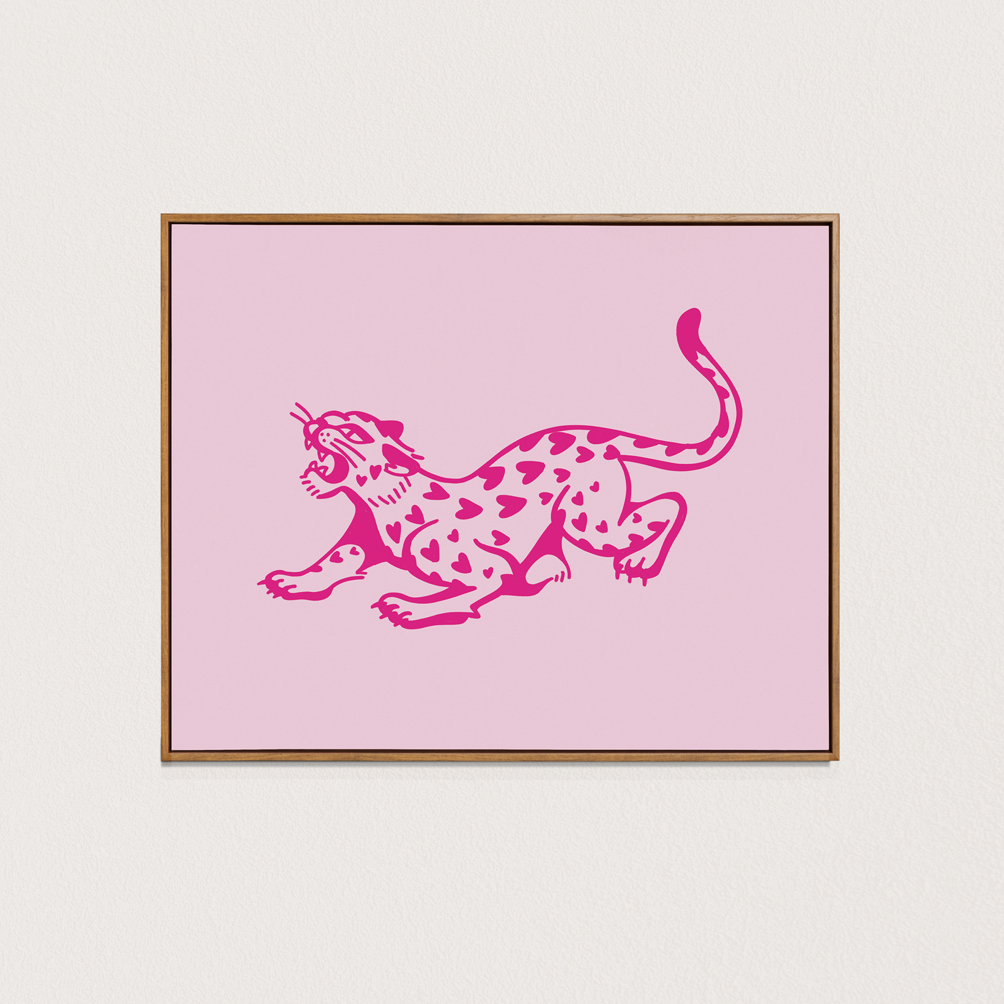 lovecat art print - pink