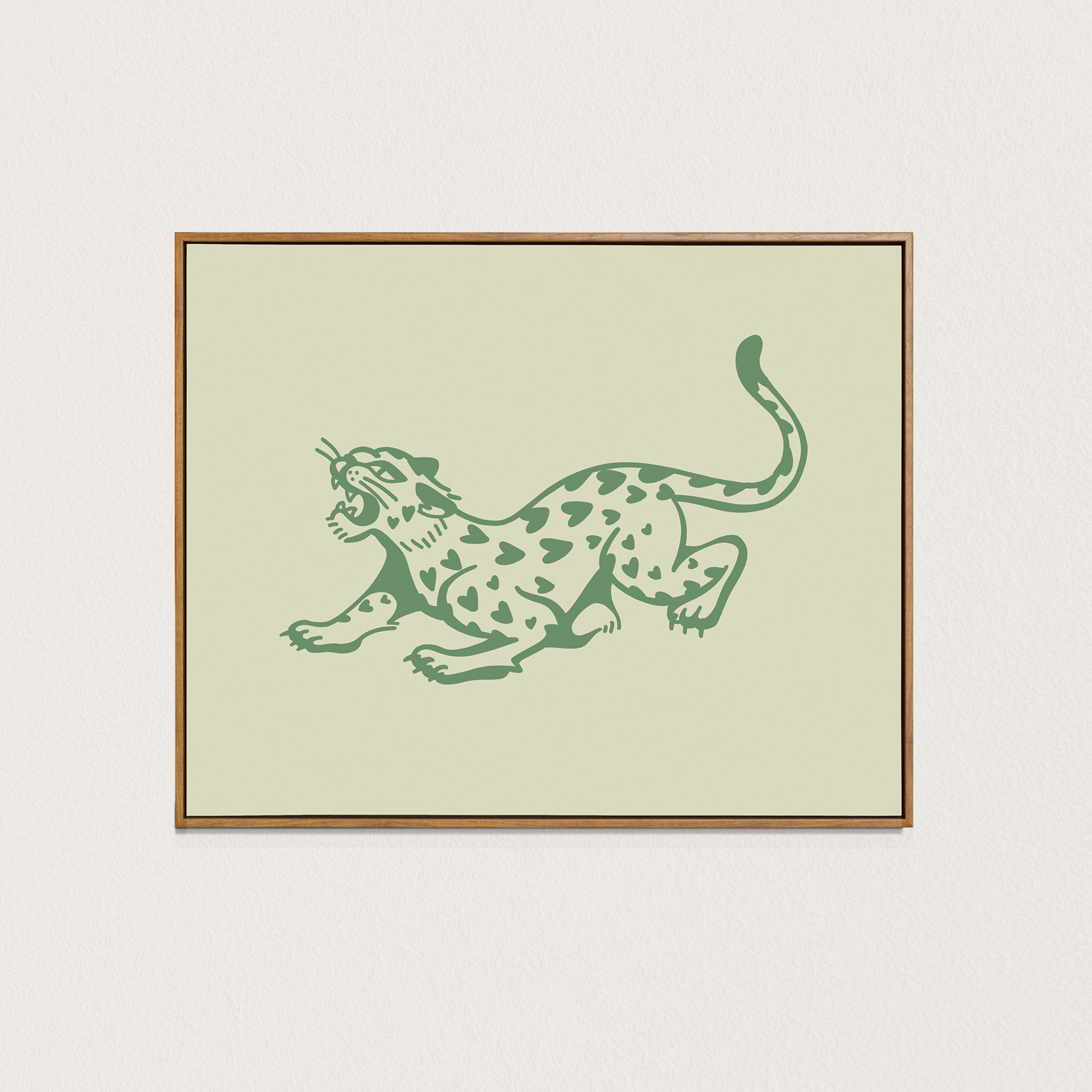 lovecat art print - green