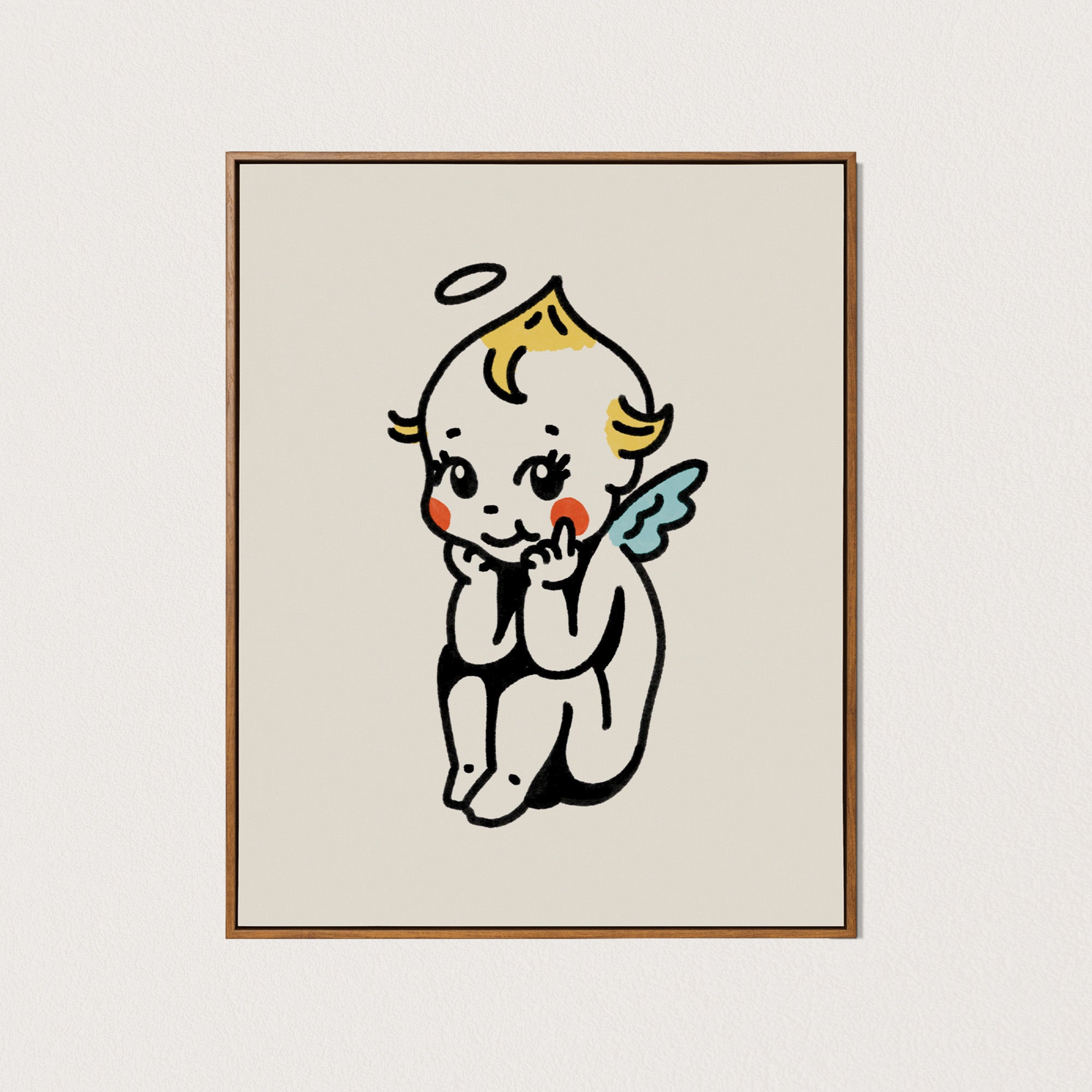 angel kewpie art print