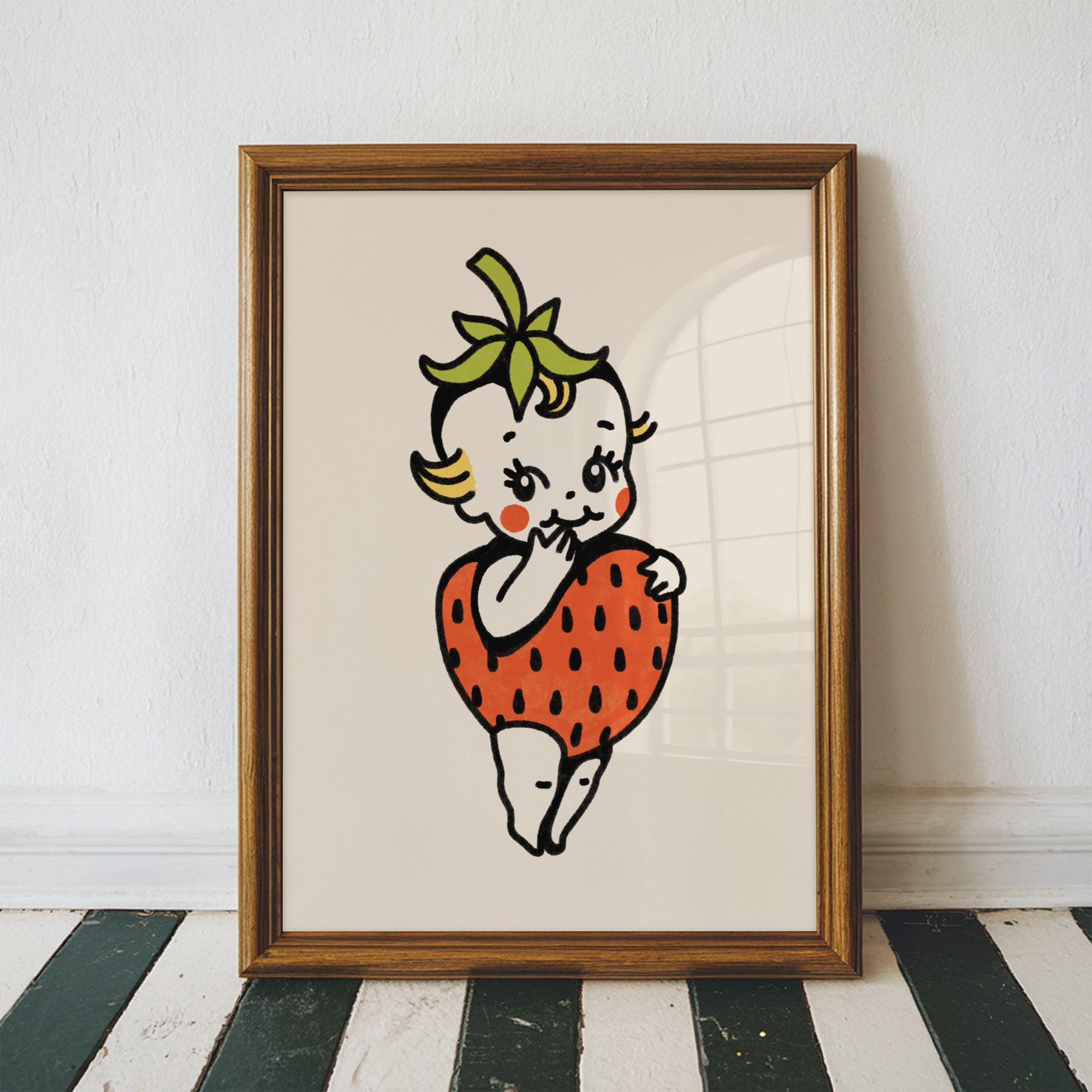 strawberry kewpie art print