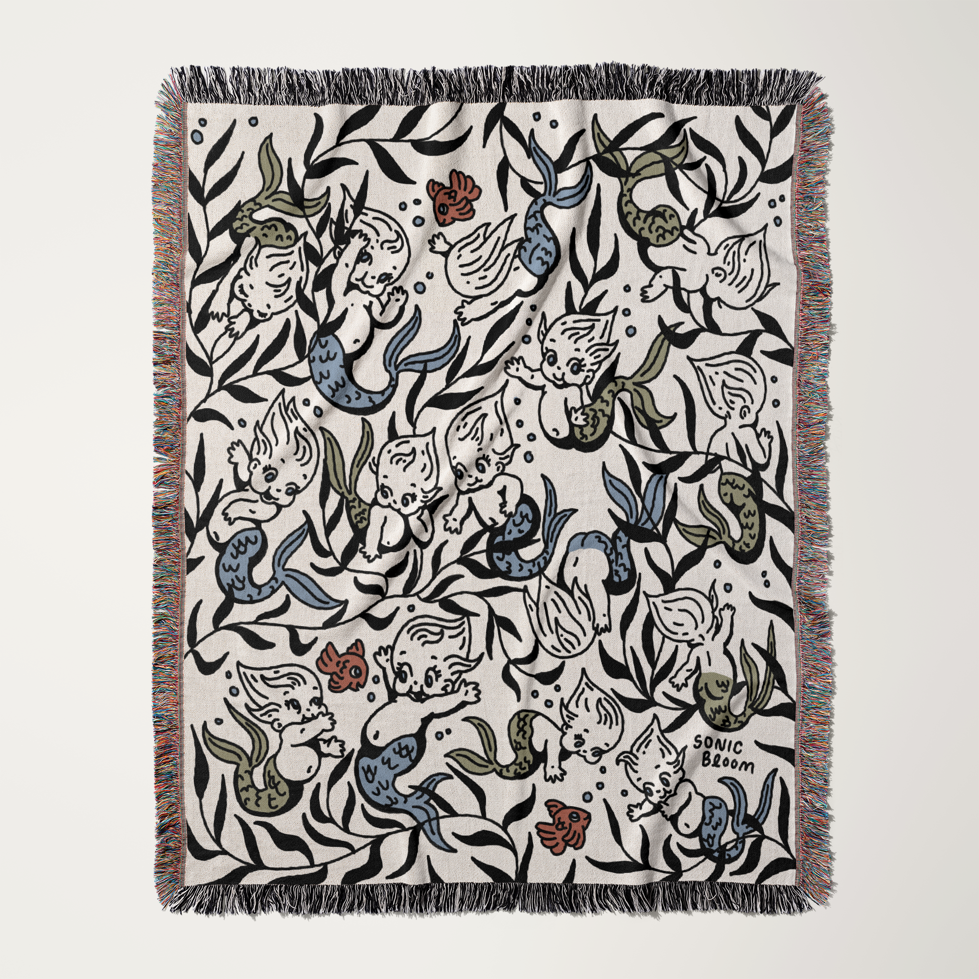 kewpie mermaid blanket