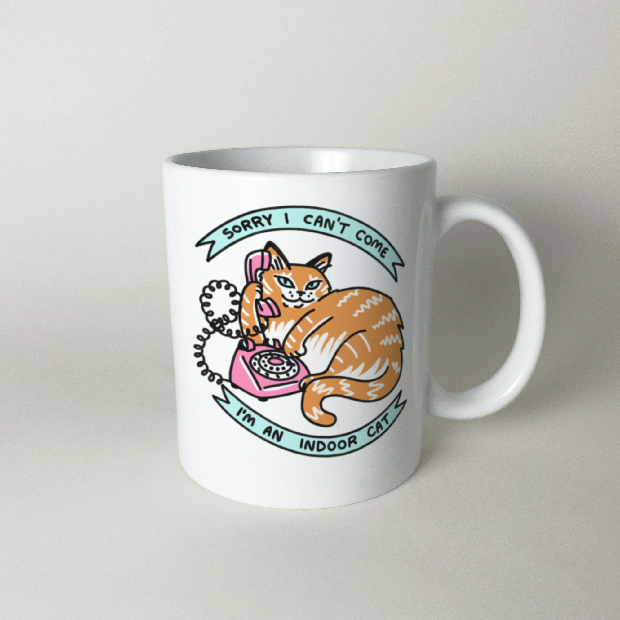 indoor cat mug - orange