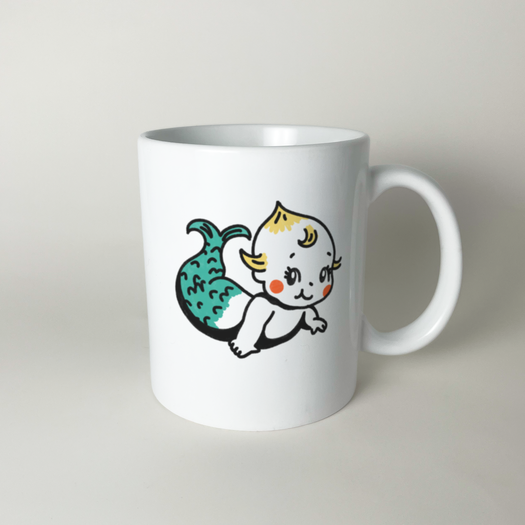 mermaid kewpie mug