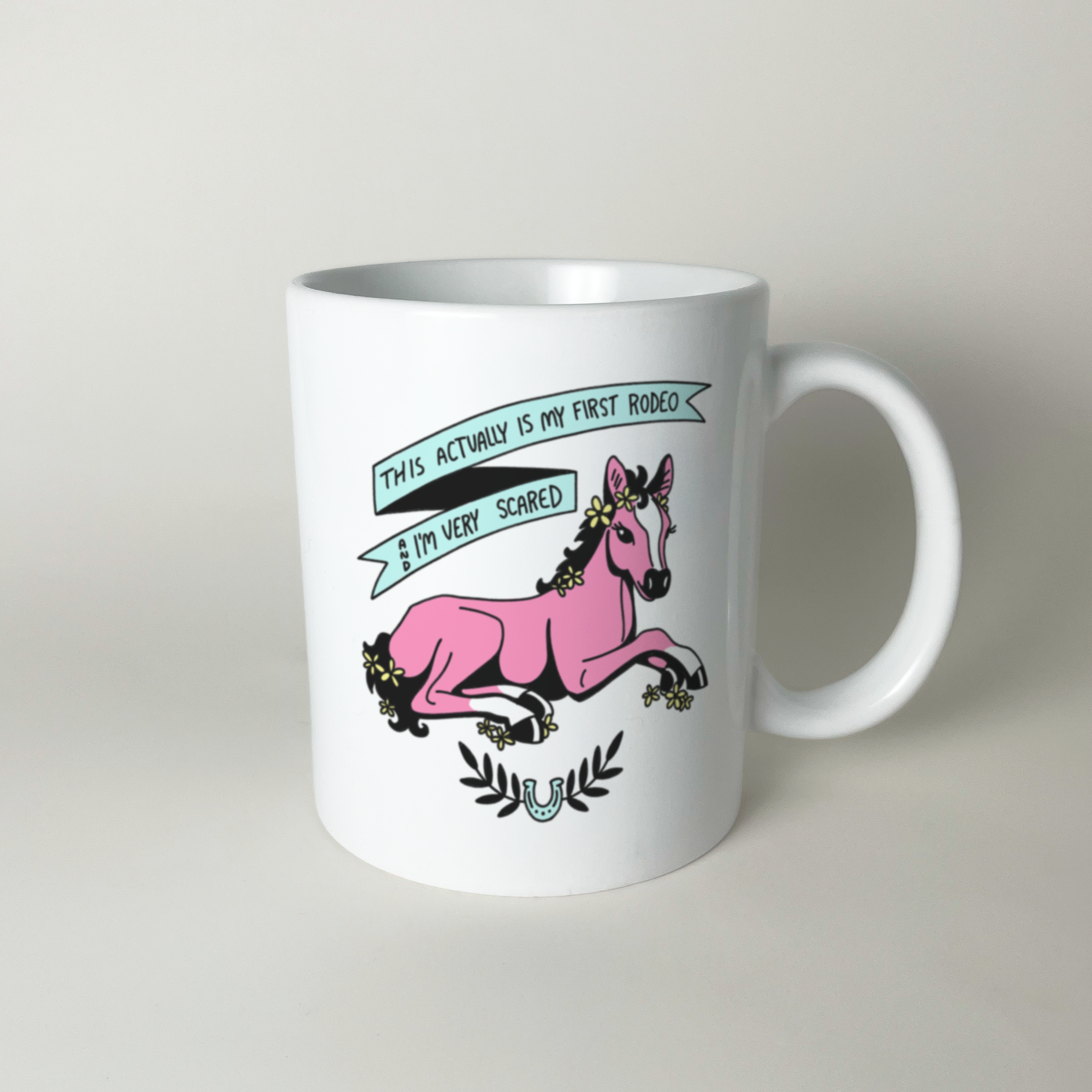 first rodeo mug - pink