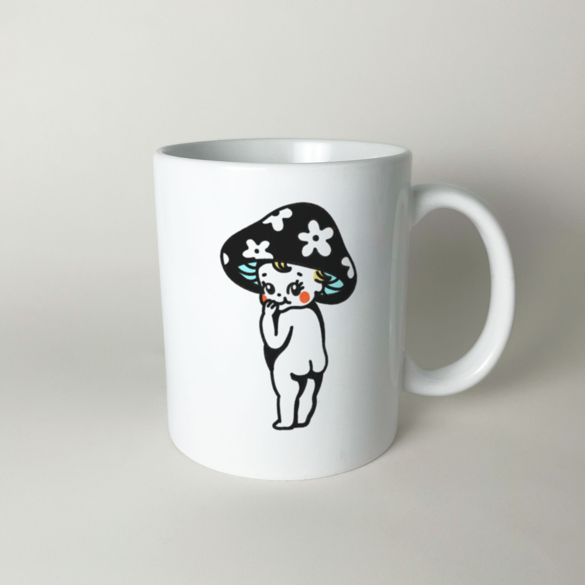 mushroom kewpie mug