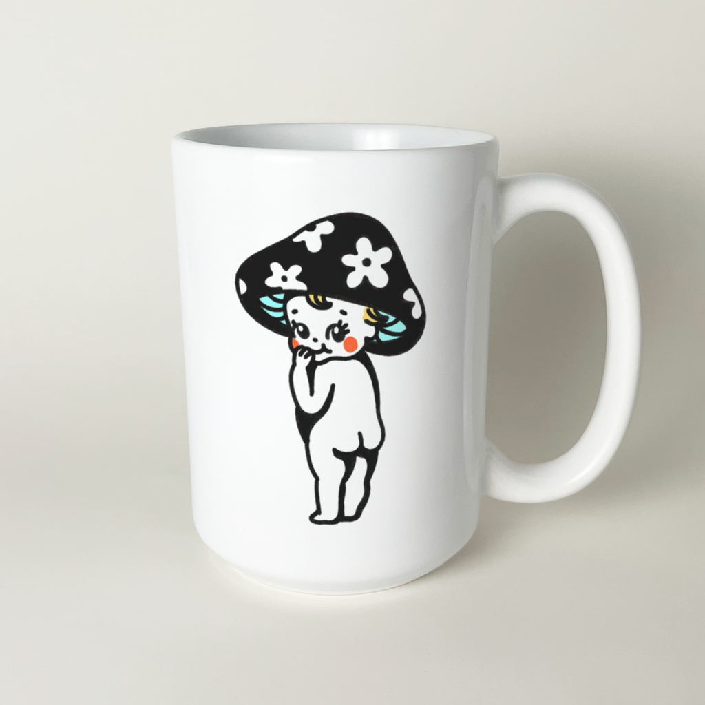 mushroom kewpie mug