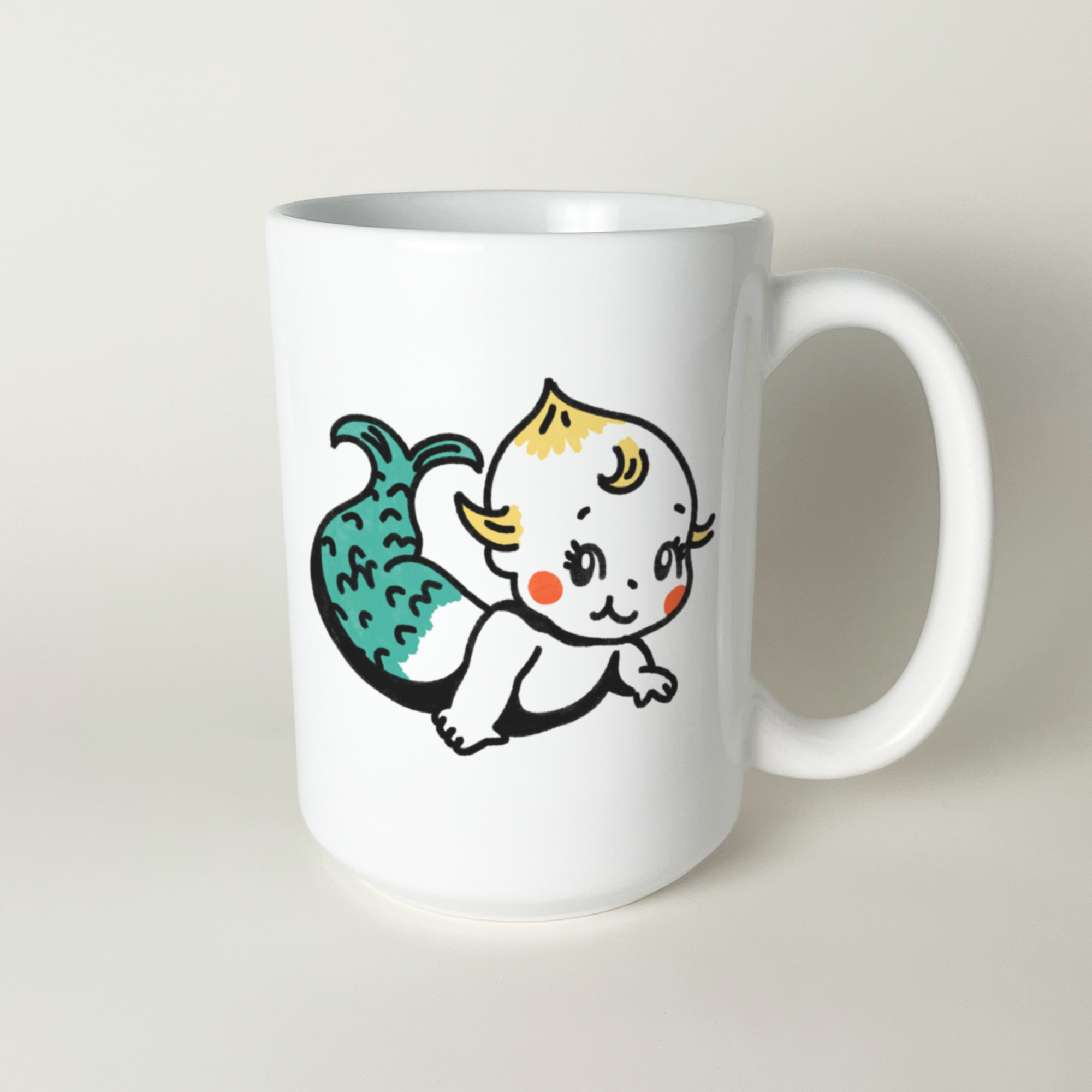 mermaid kewpie mug