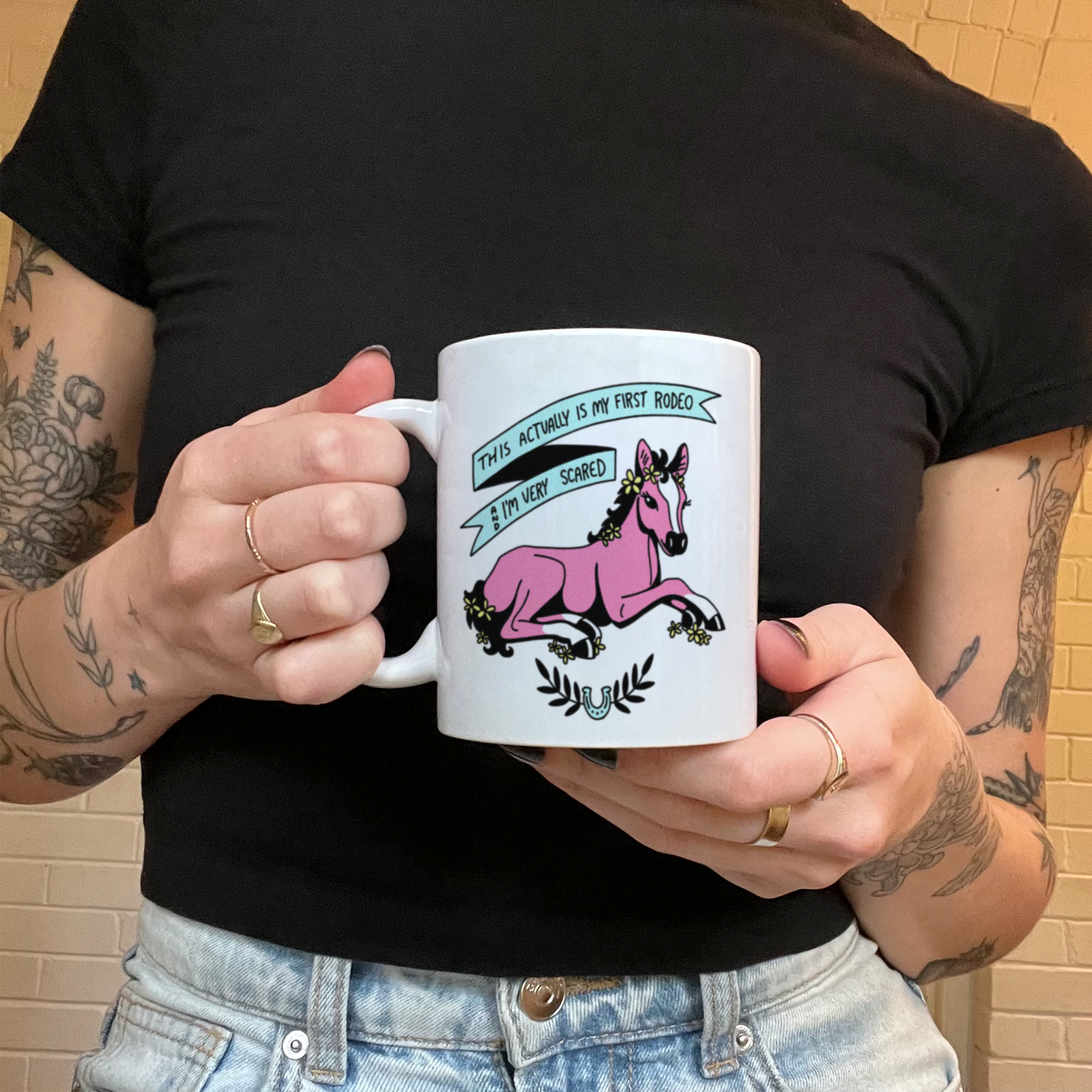 first rodeo mug - pink