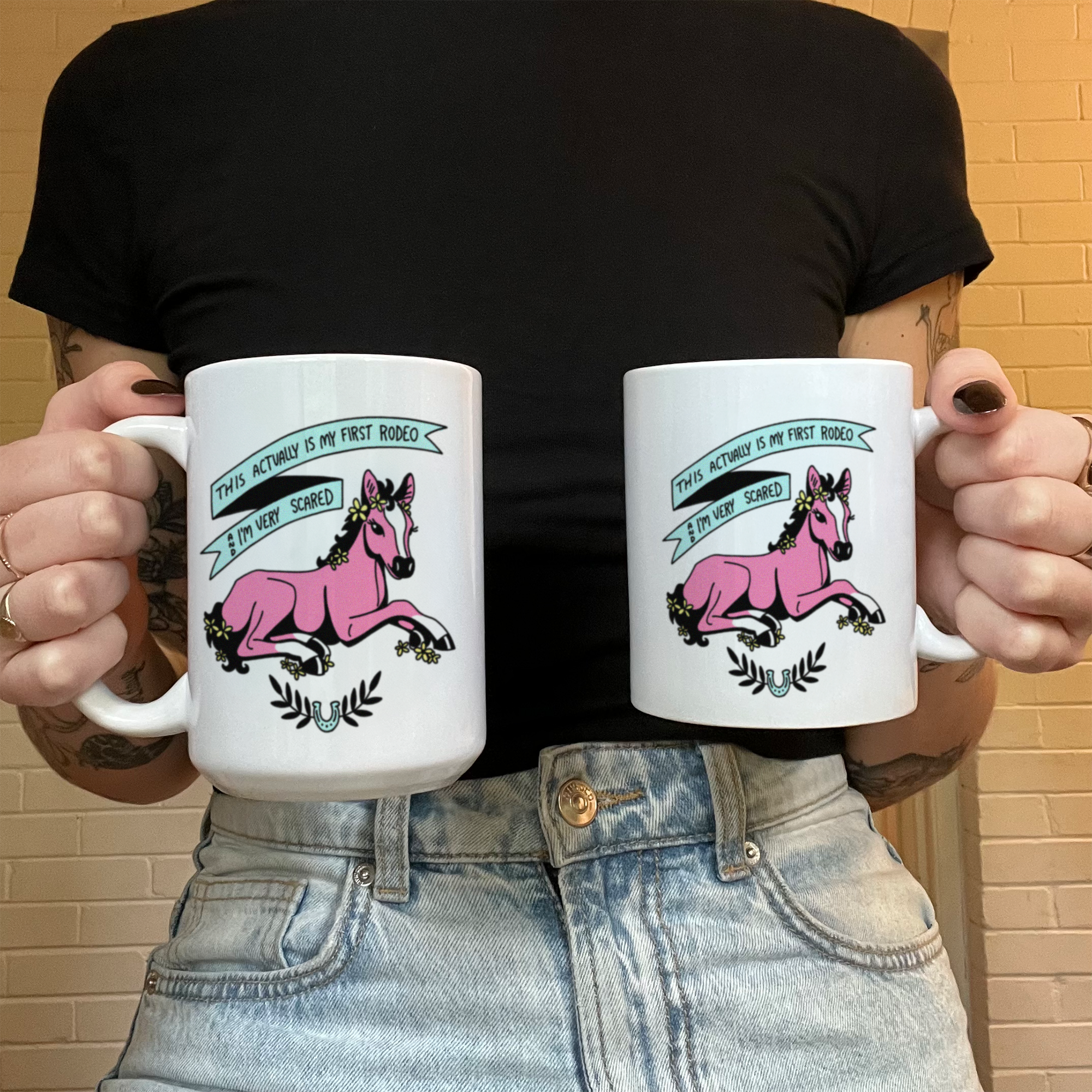 first rodeo mug - pink