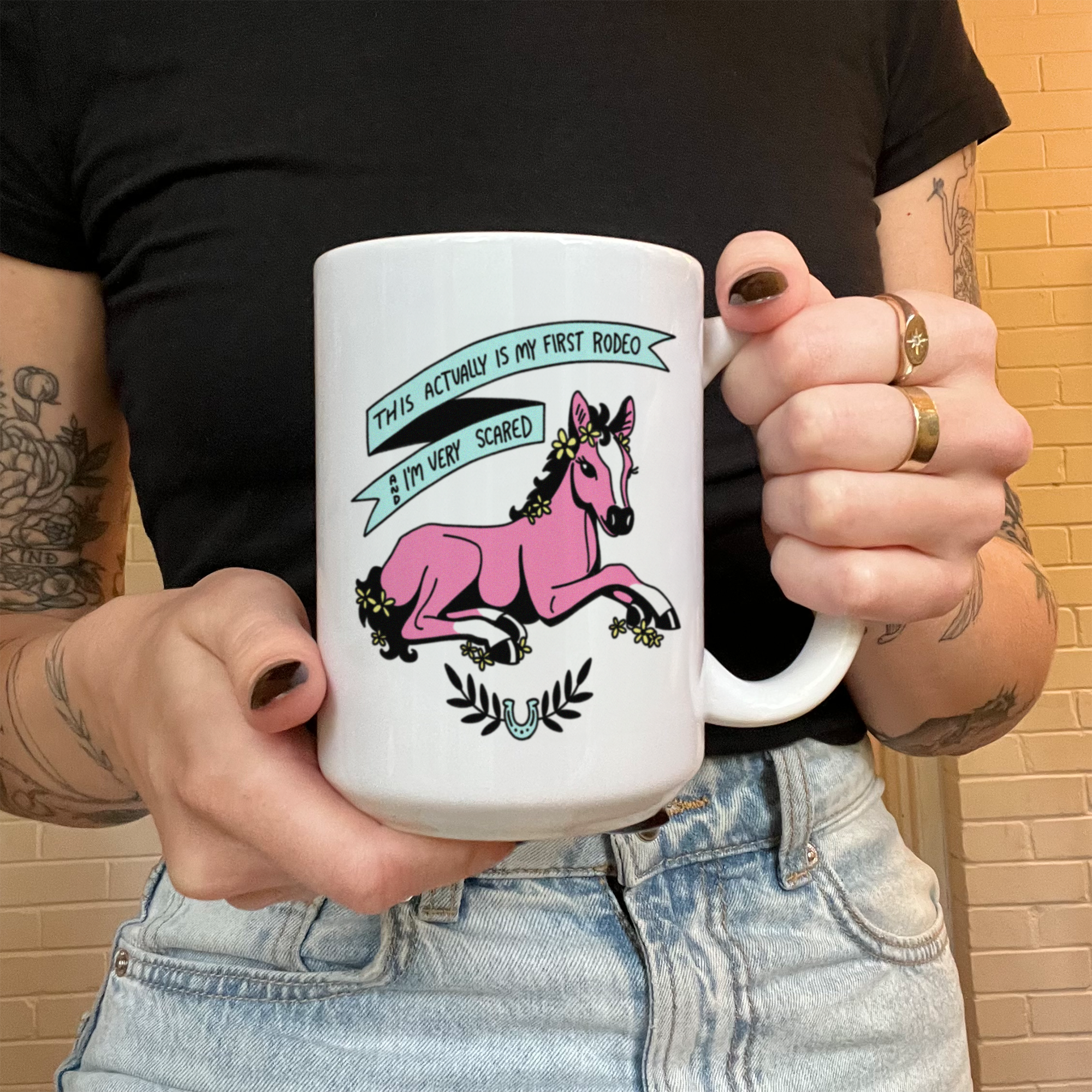 first rodeo mug - pink