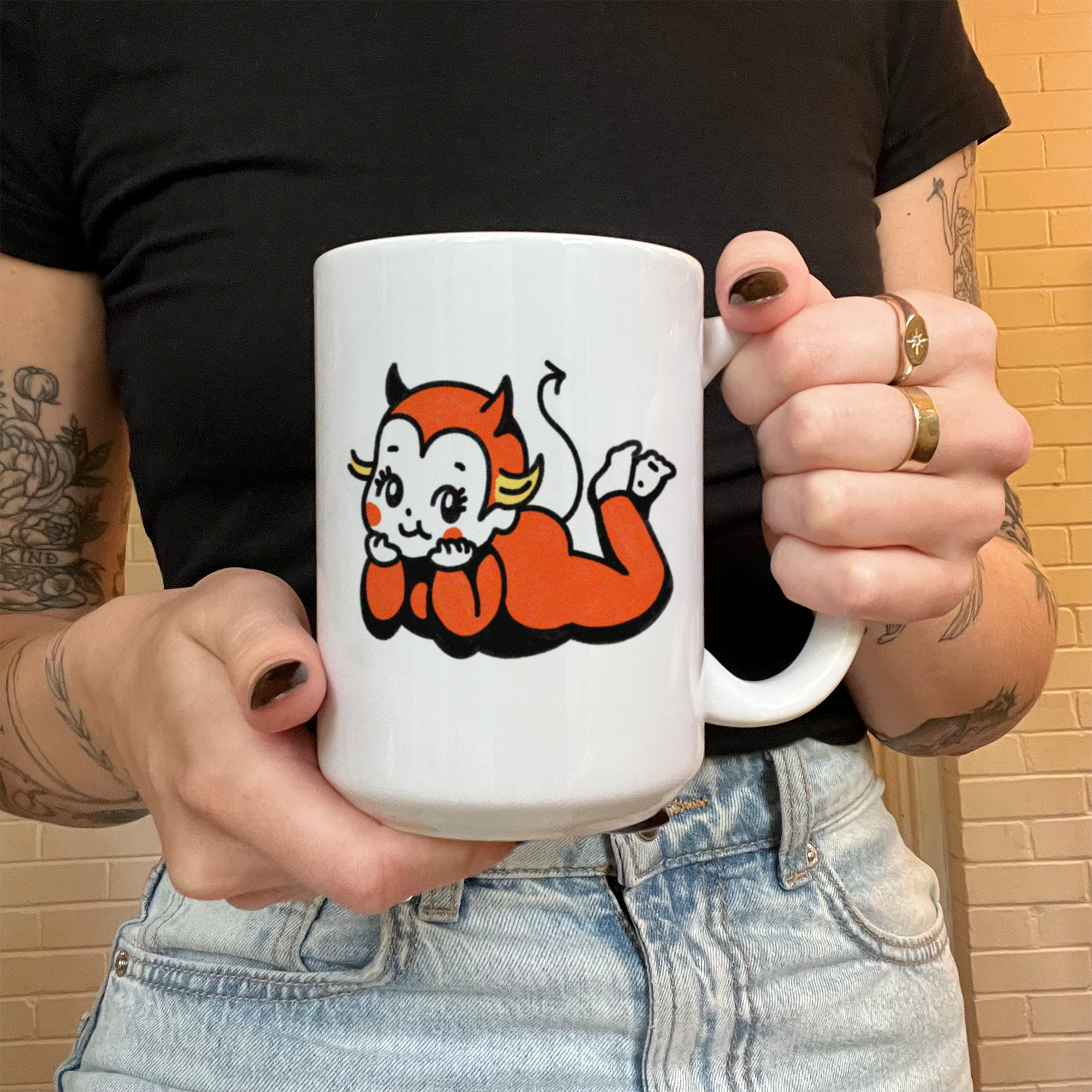 devil kewpie mug