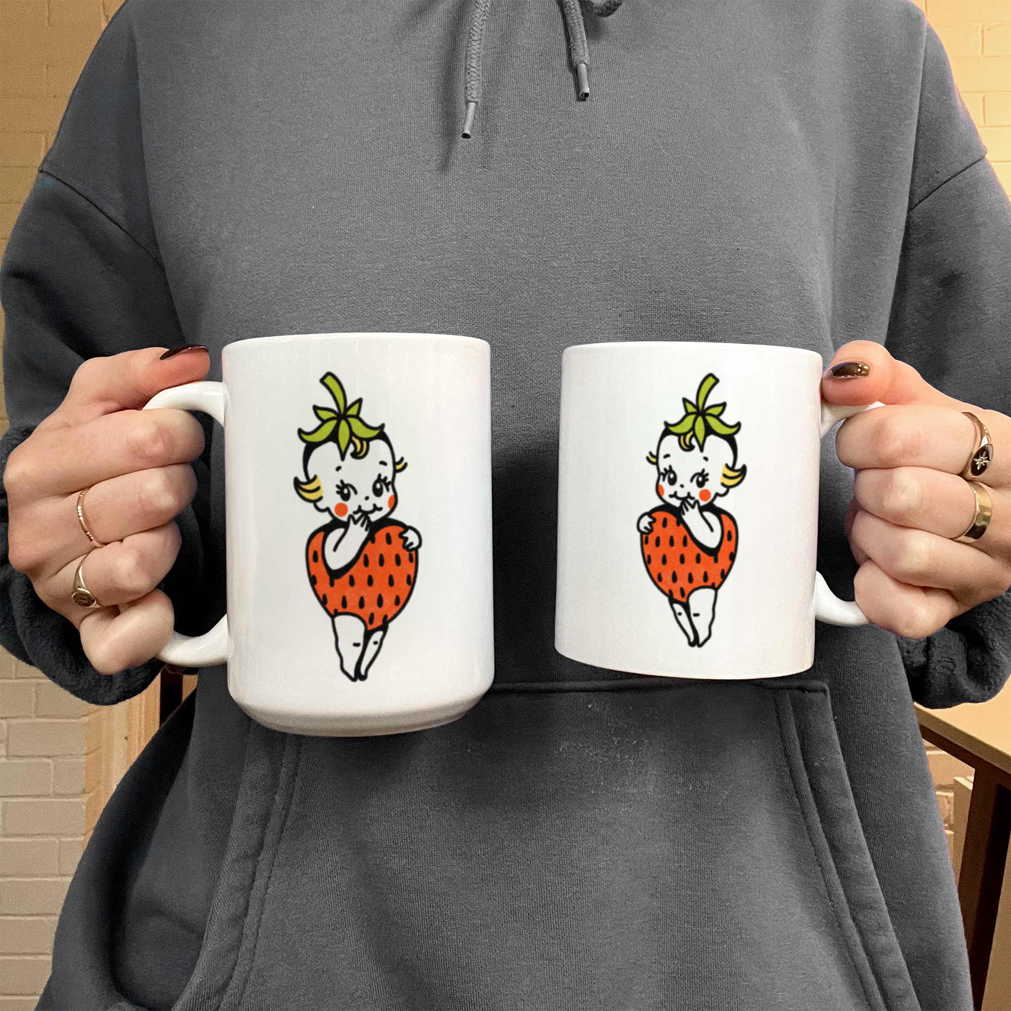 strawberry kewpie mug