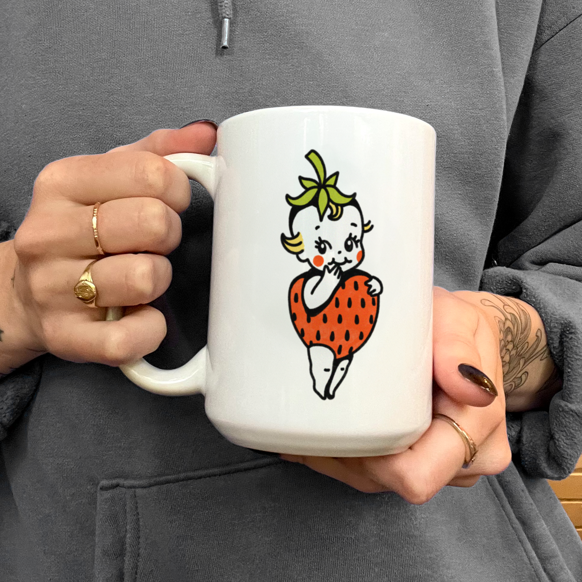 strawberry kewpie mug
