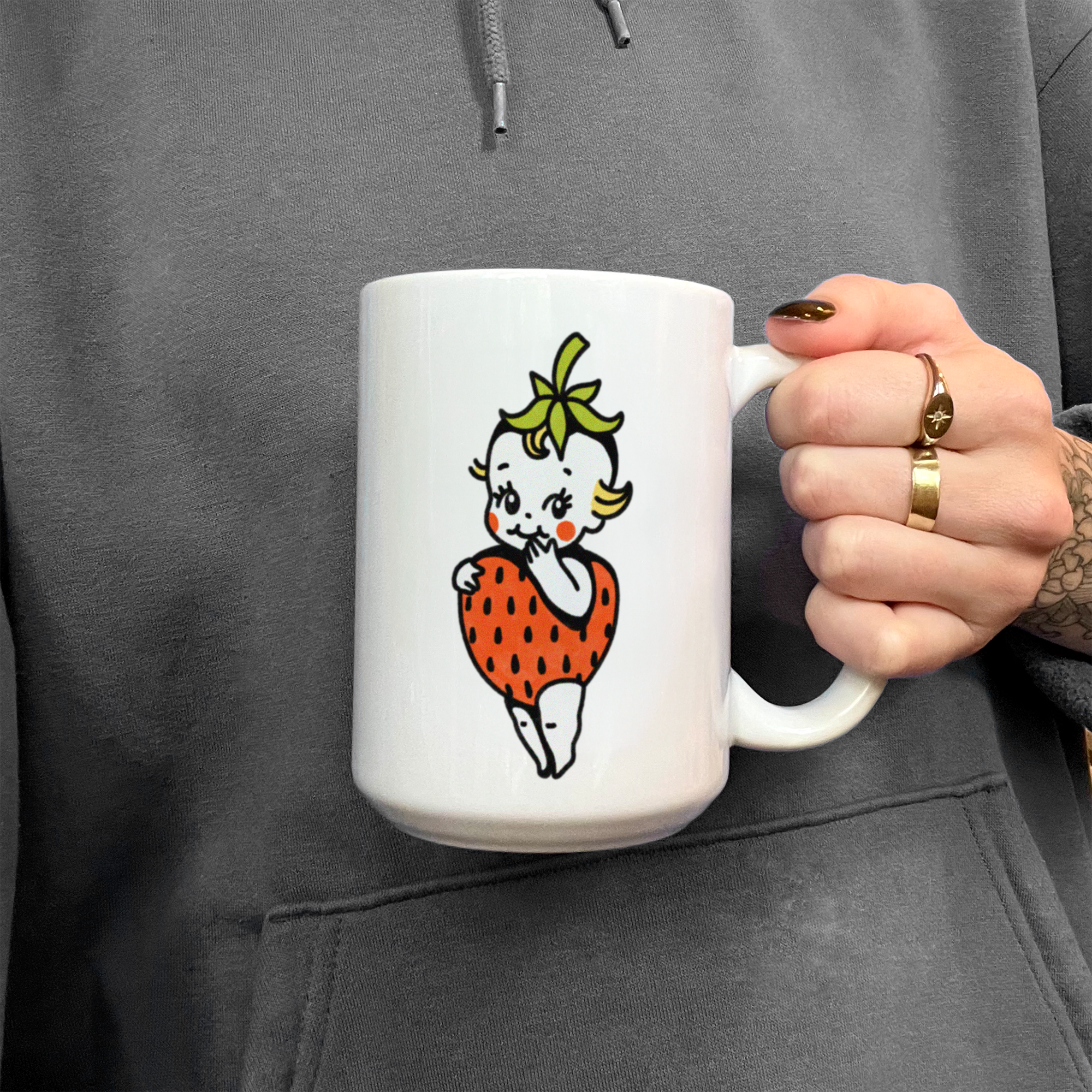 strawberry kewpie mug