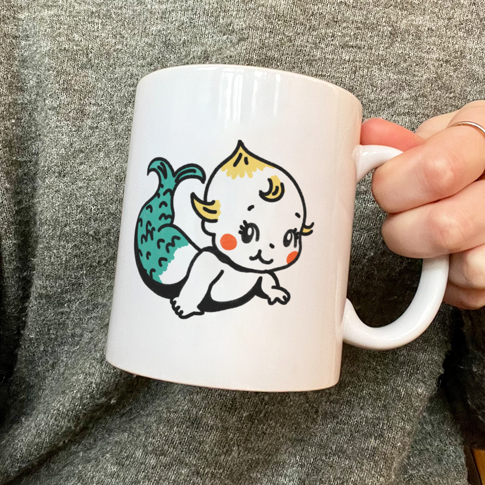 mermaid kewpie mug