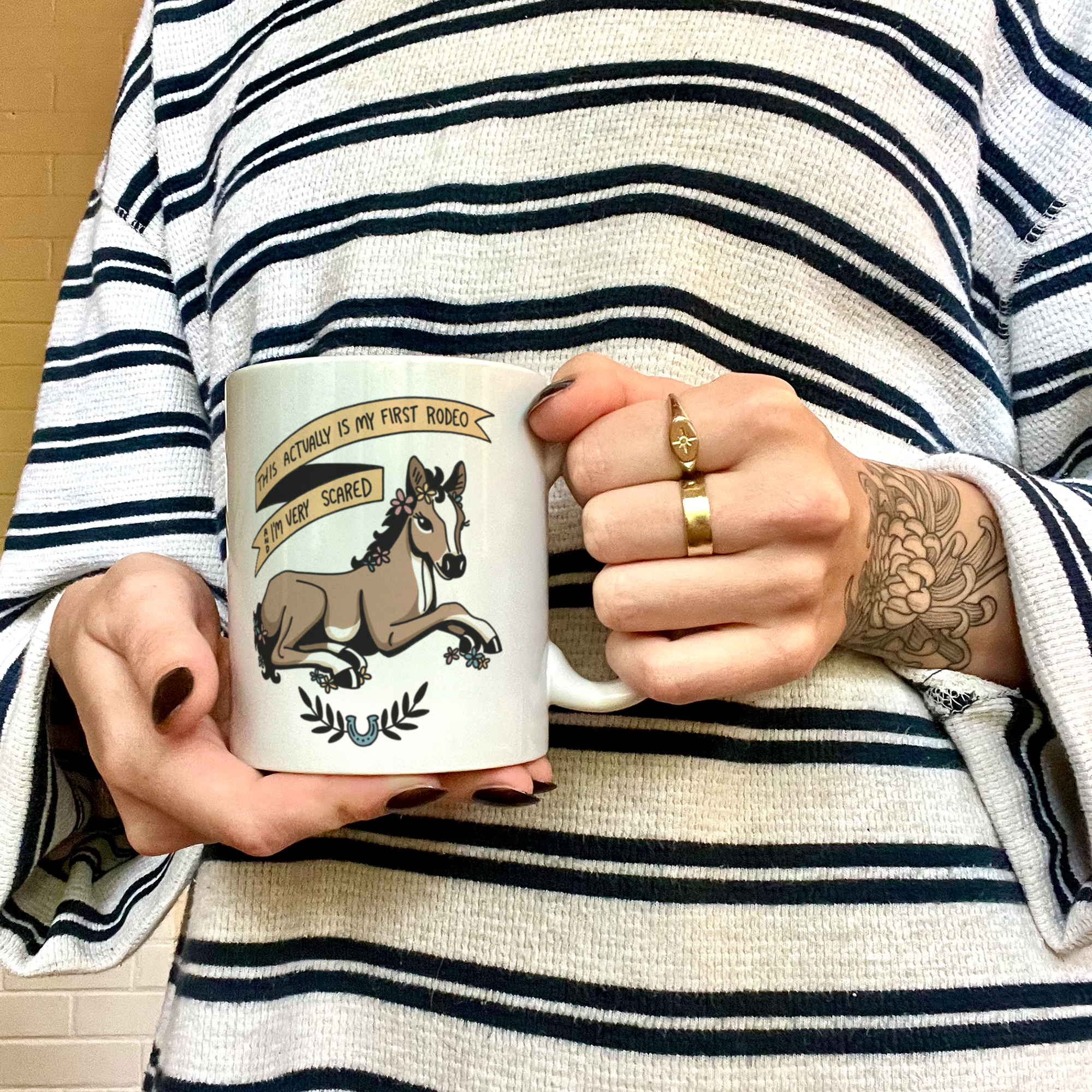 first rodeo brown mug