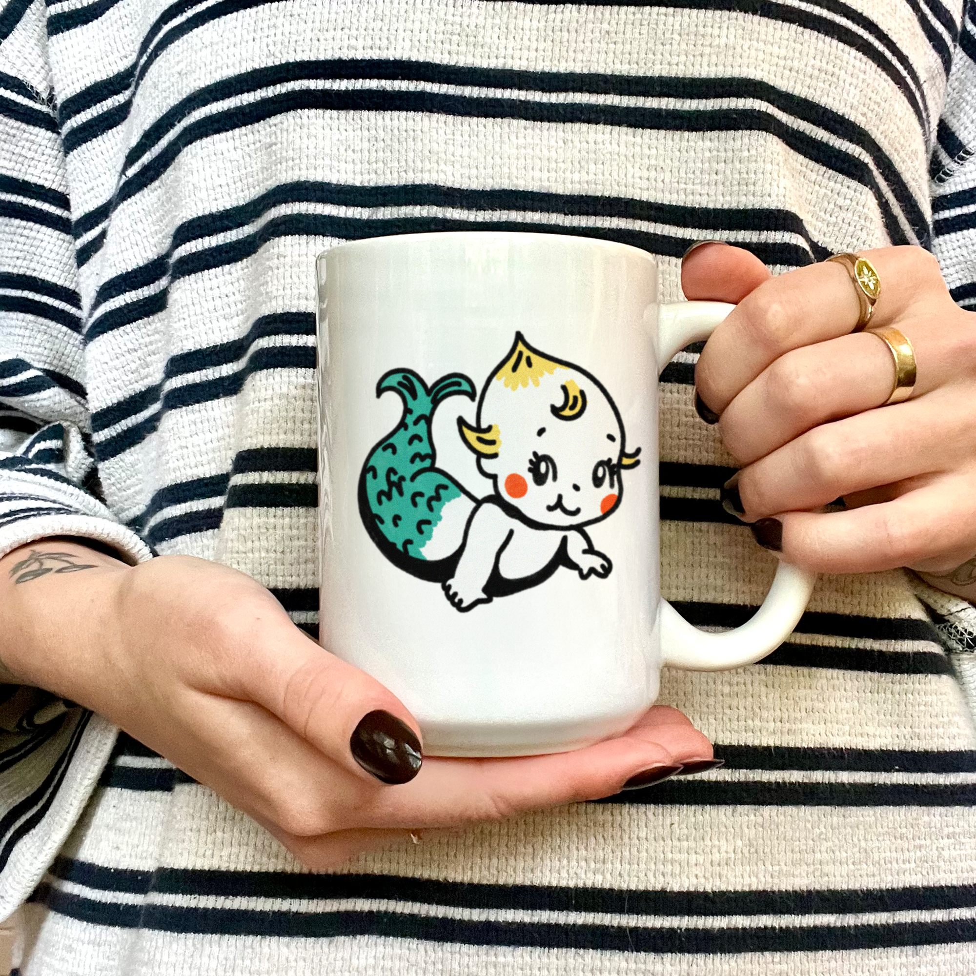 mermaid kewpie mug