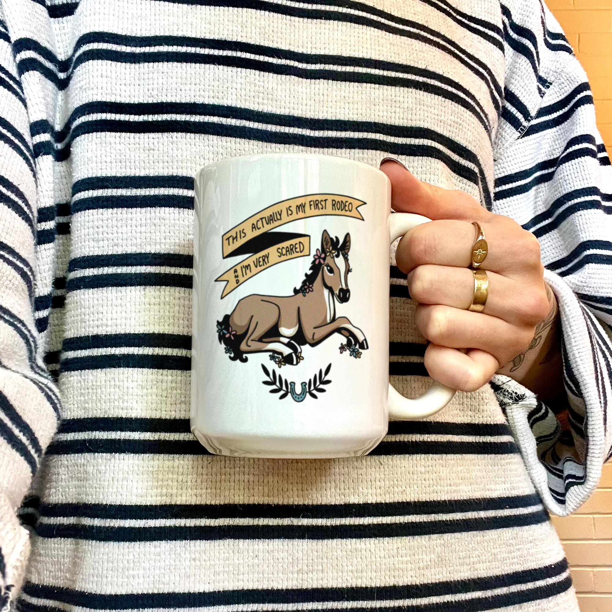 first rodeo brown mug