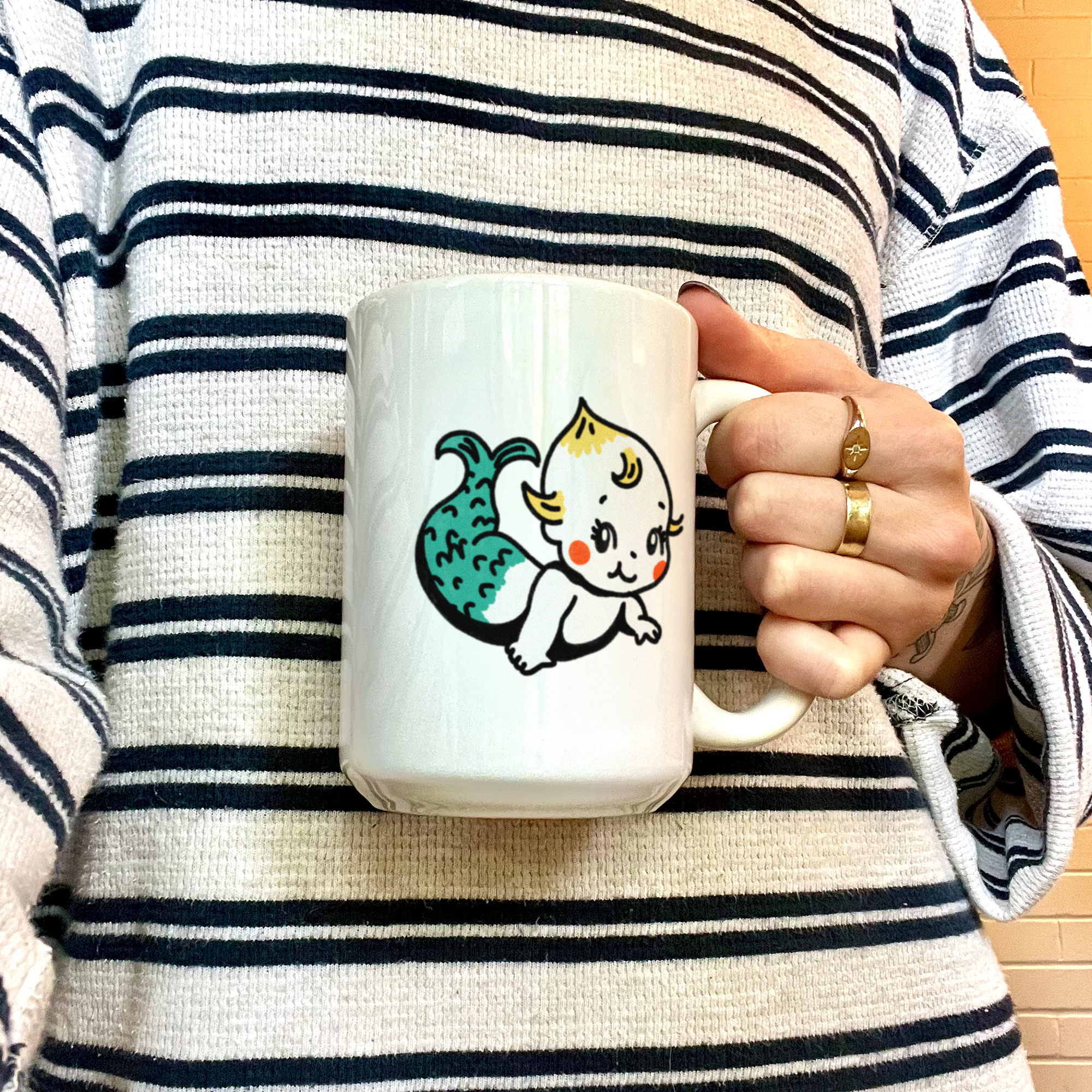 mermaid kewpie mug
