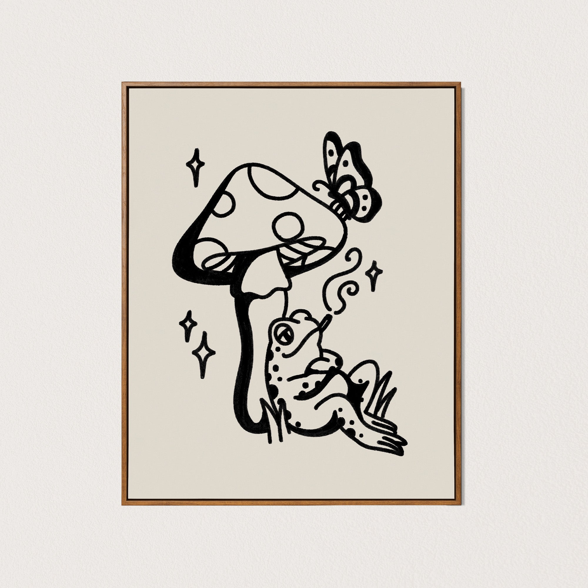 chill toad art print