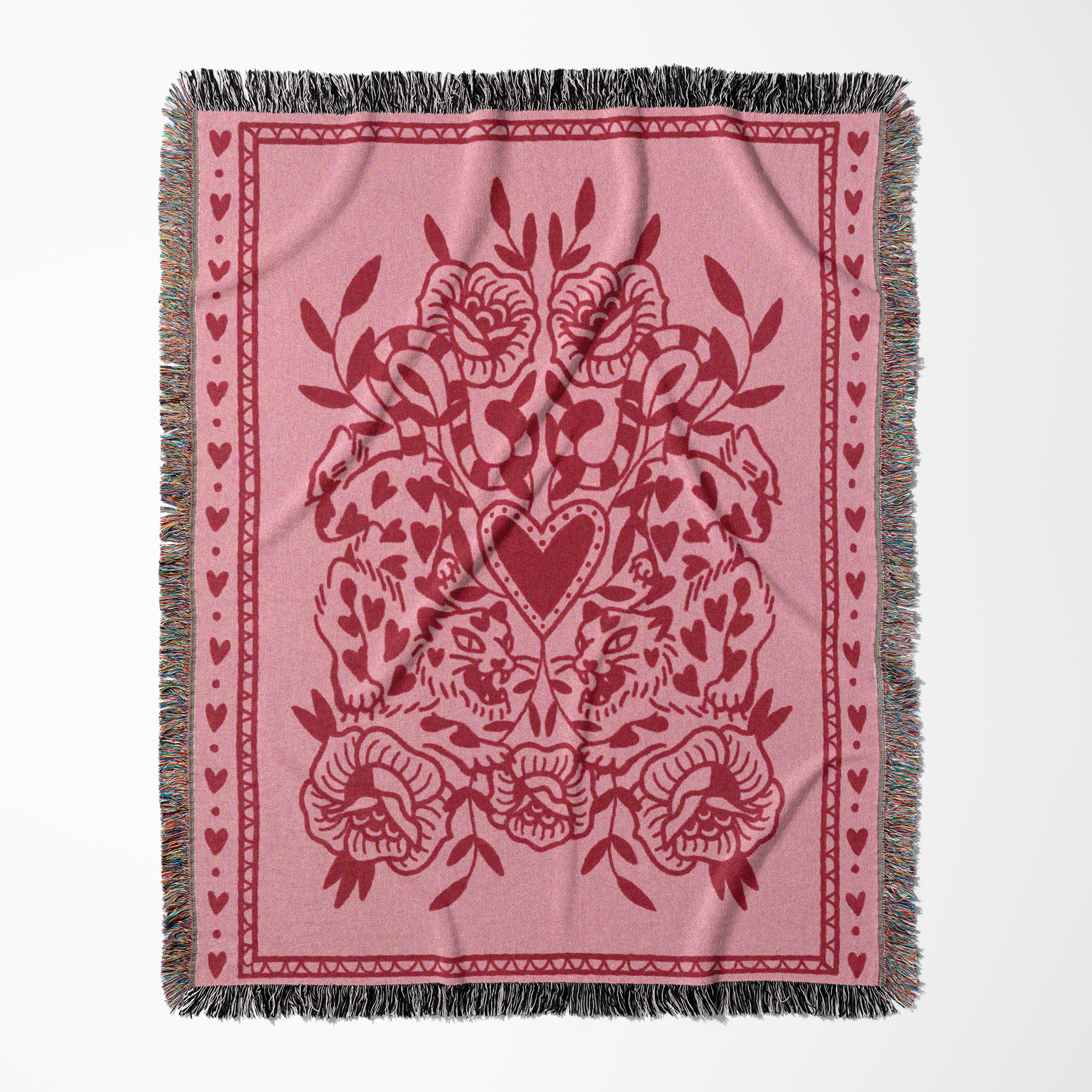 pink lovecats blanket