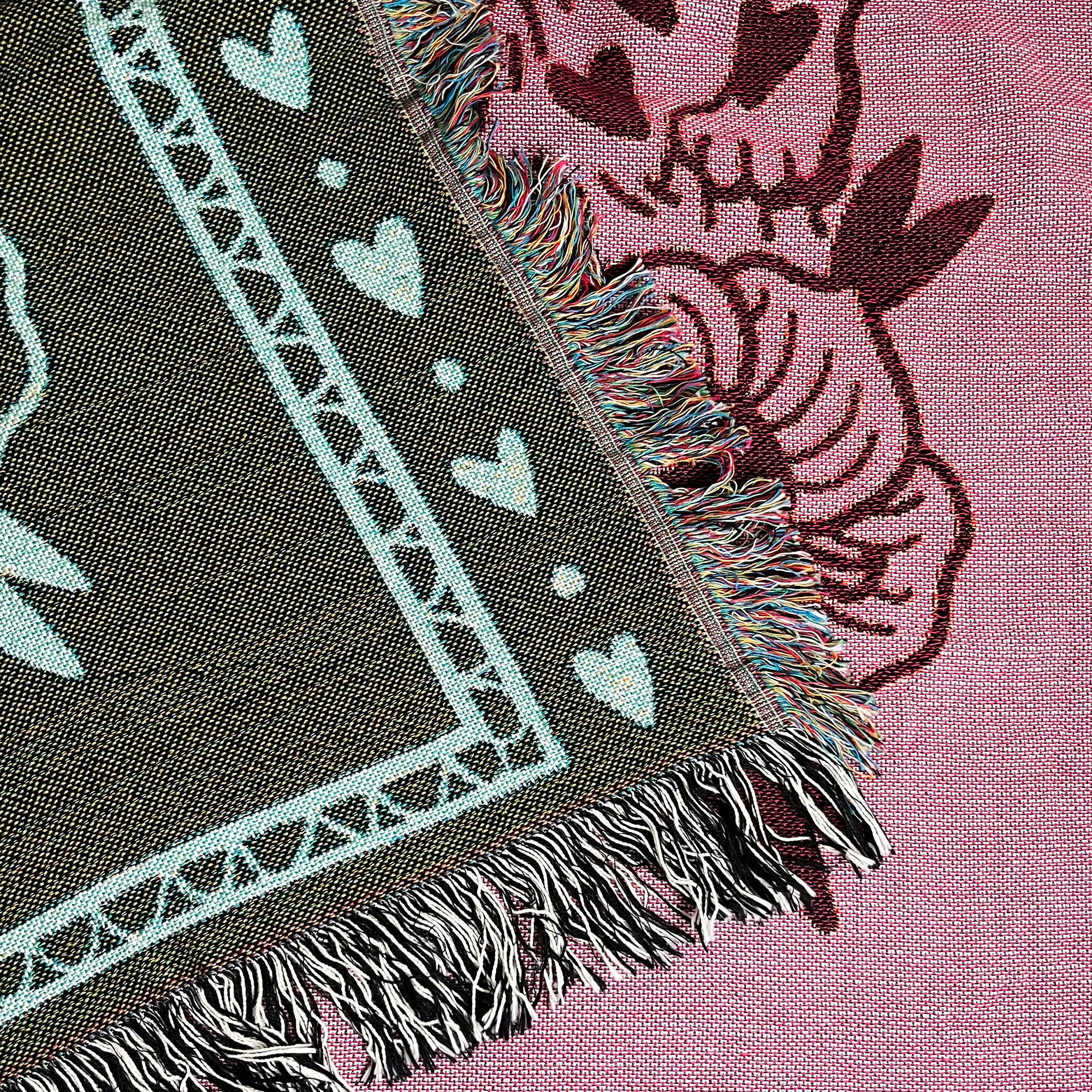 pink lovecats blanket