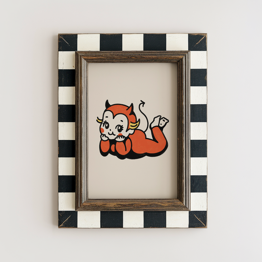 kewpie devil art print
