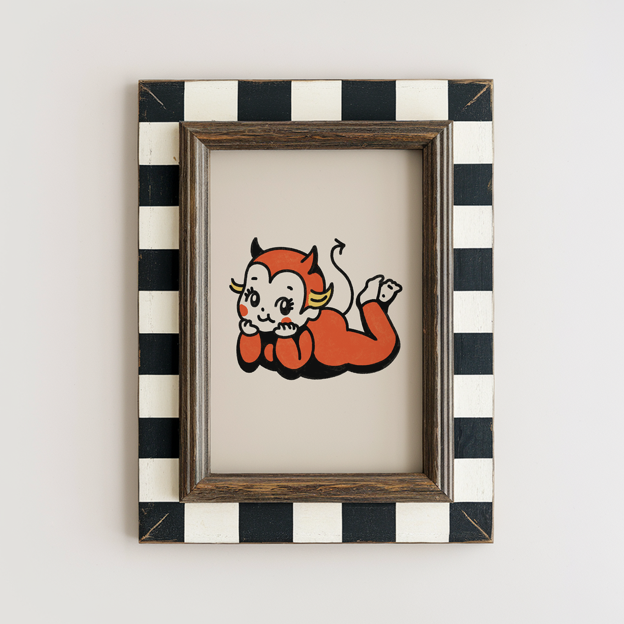 kewpie devil art print