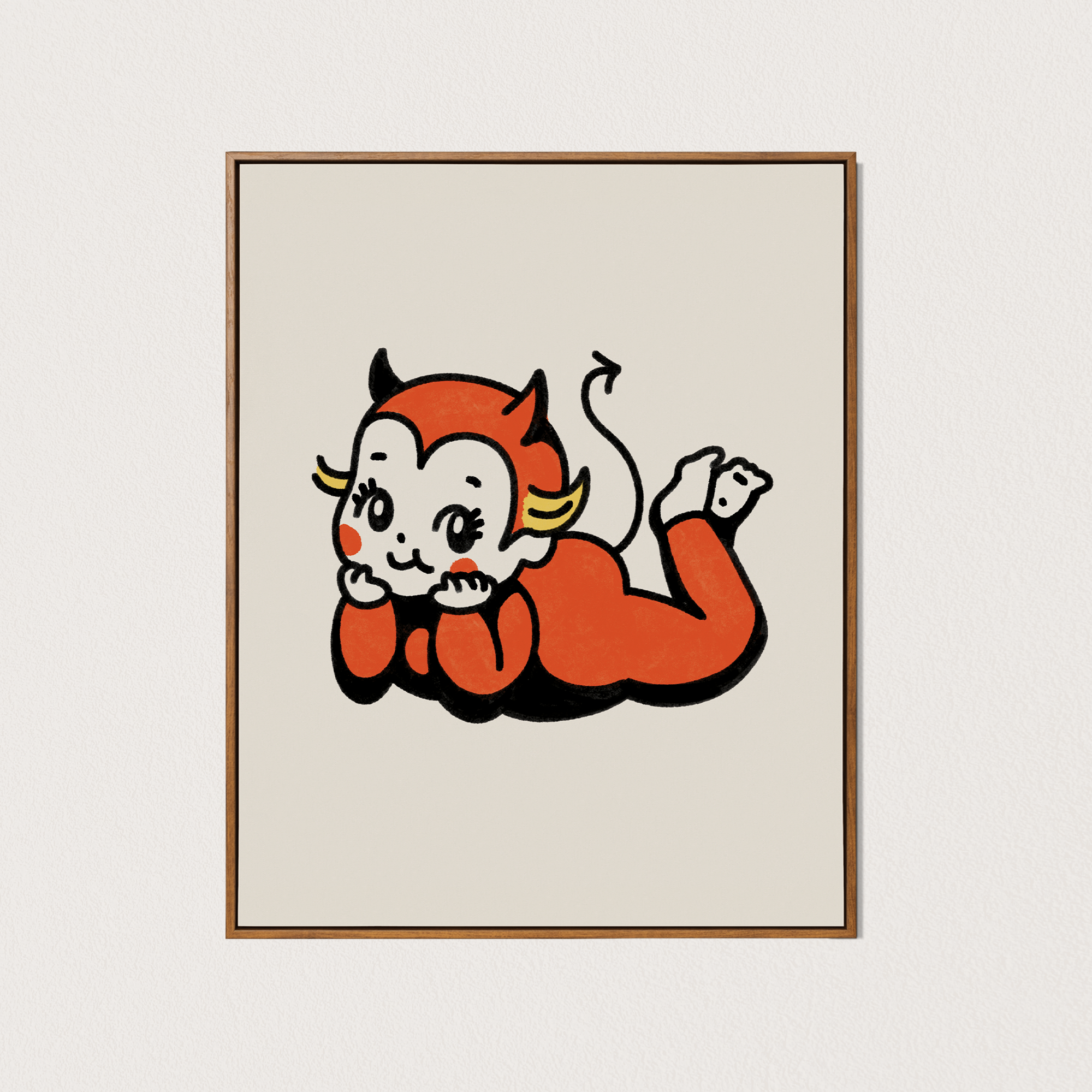 kewpie devil art print